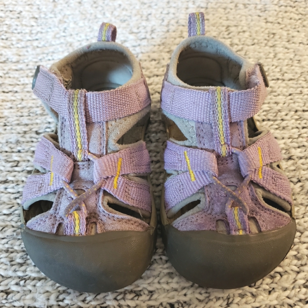 Keen Kids Sandals in Lavender and Mustard